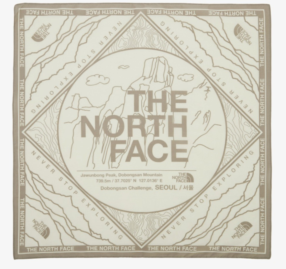 The North Face Dobongsan Bandana Unisex Scarf Accessory Gift Cream NWT NA5BR65A