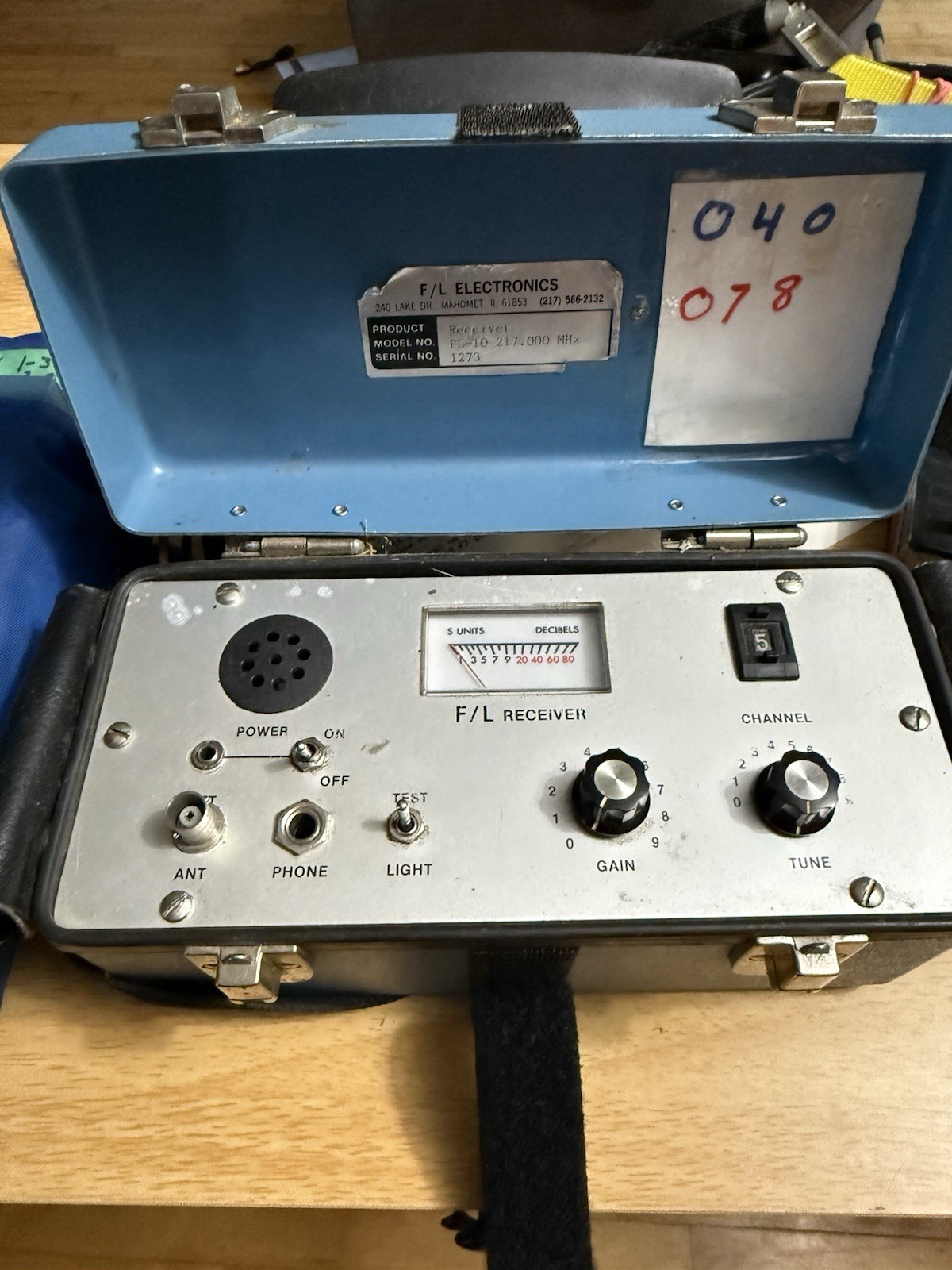 Vintage Dog TrackSystem FL -10 Receiver Serial 1273 With Antenna And 8 Collars