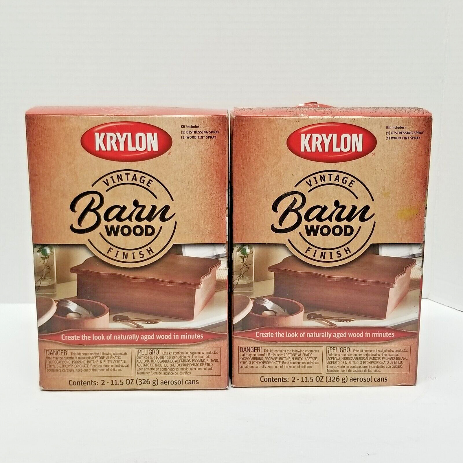 KRYLON BARN WOOD VINTAGE FINISH SPRAY PAINT K08431007 2PK FREE SHIPPING