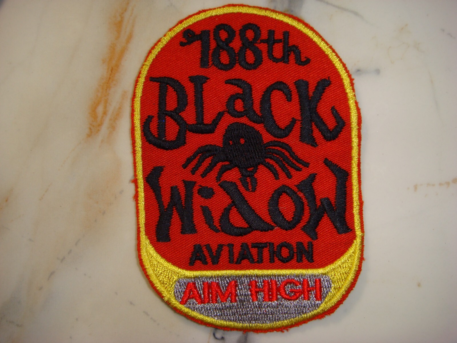US 188th AVIATION HELICOPTER CO. BLACK WIDOW SPIDER " VIETNAM WAR PATCH