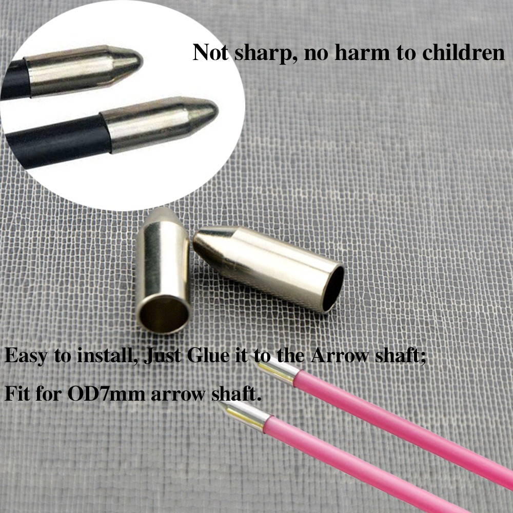 Archery Arrowheads Points Target Children Broadhead ID7mm Practice Tips Shooting