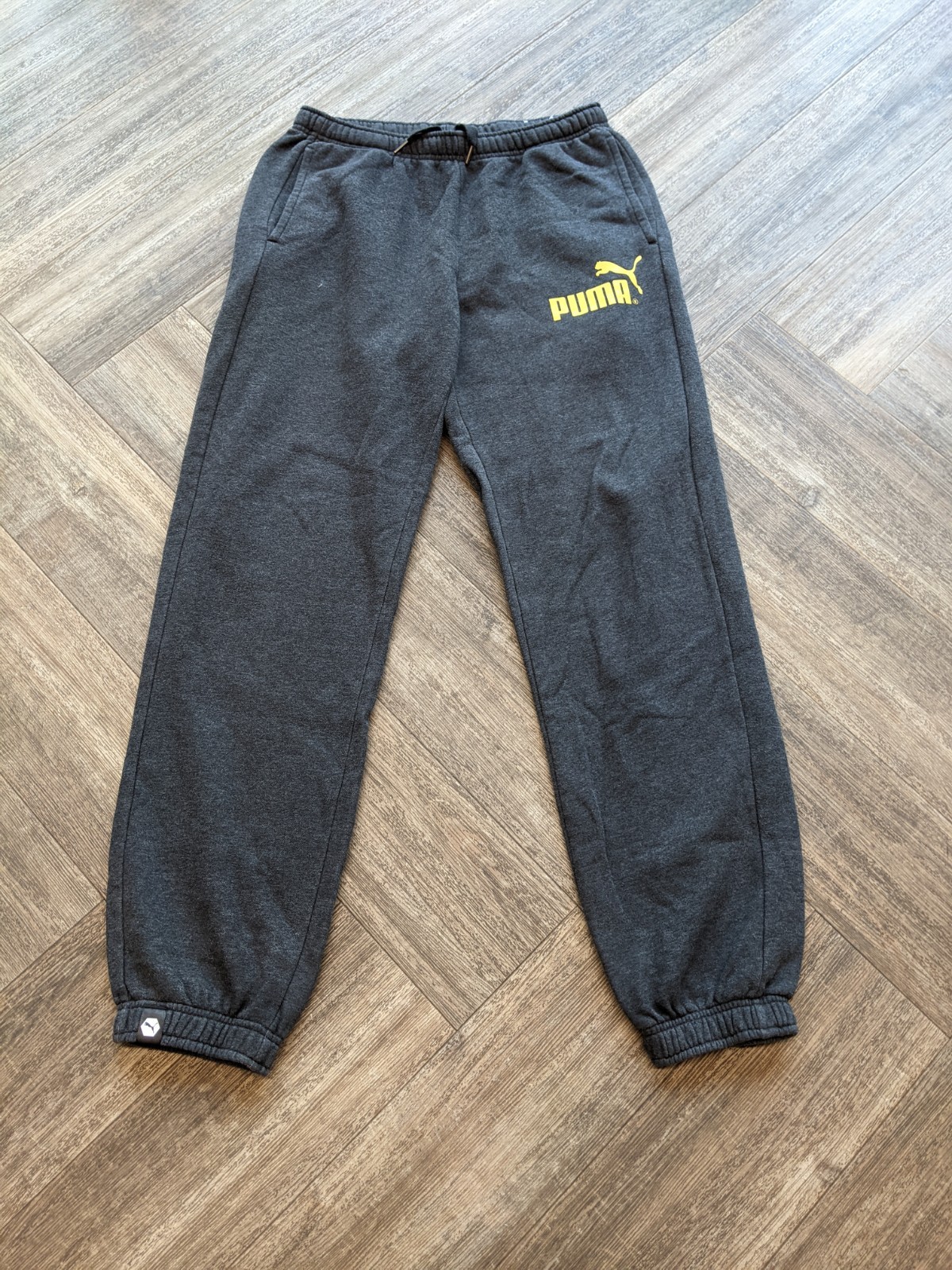 Puma Joggers Grey Men Medium Sweatpants Streetwear Casual Gym Tracksuit Bottoms