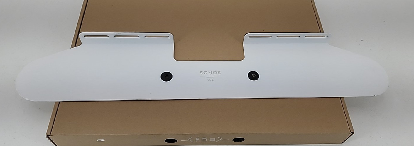 Sonos BM1WMWW1 Wall Mount for Beam Sound Bar - White - NO Screws or Manual
