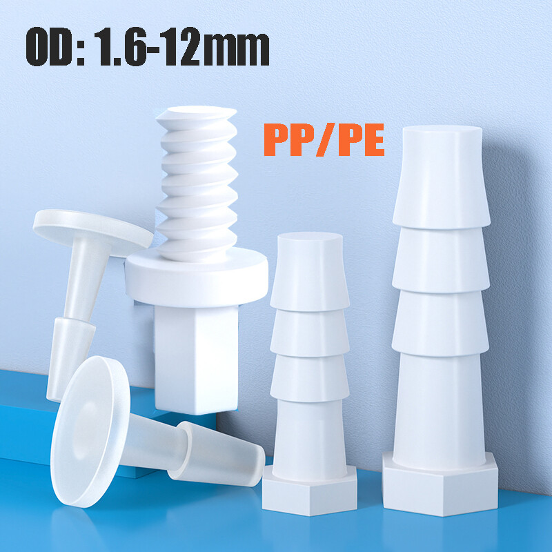 Plastic Straight Connector OD 1.6-12mm Barbed Male Thread Hose Adaptors M4-M20