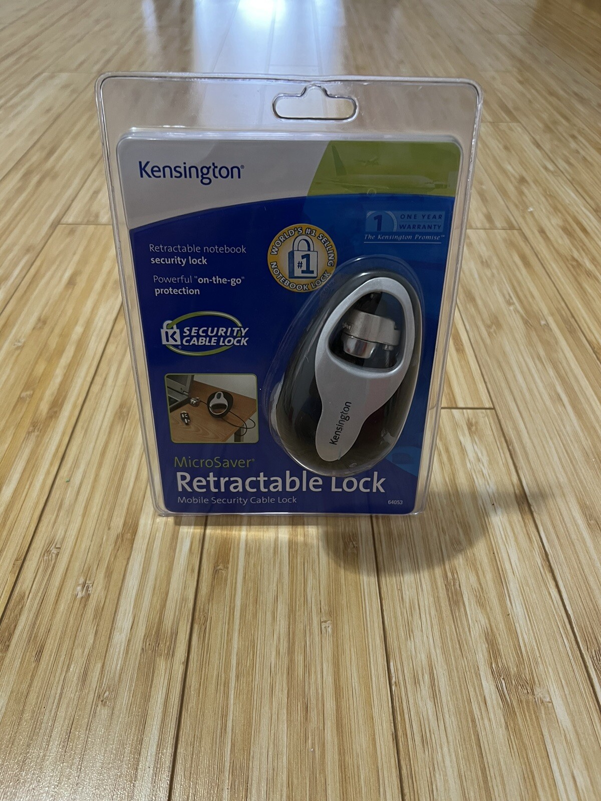 Kensington Retractable Lock MicroSaver Mobile Security 4ft Cable 64053 Sealed
