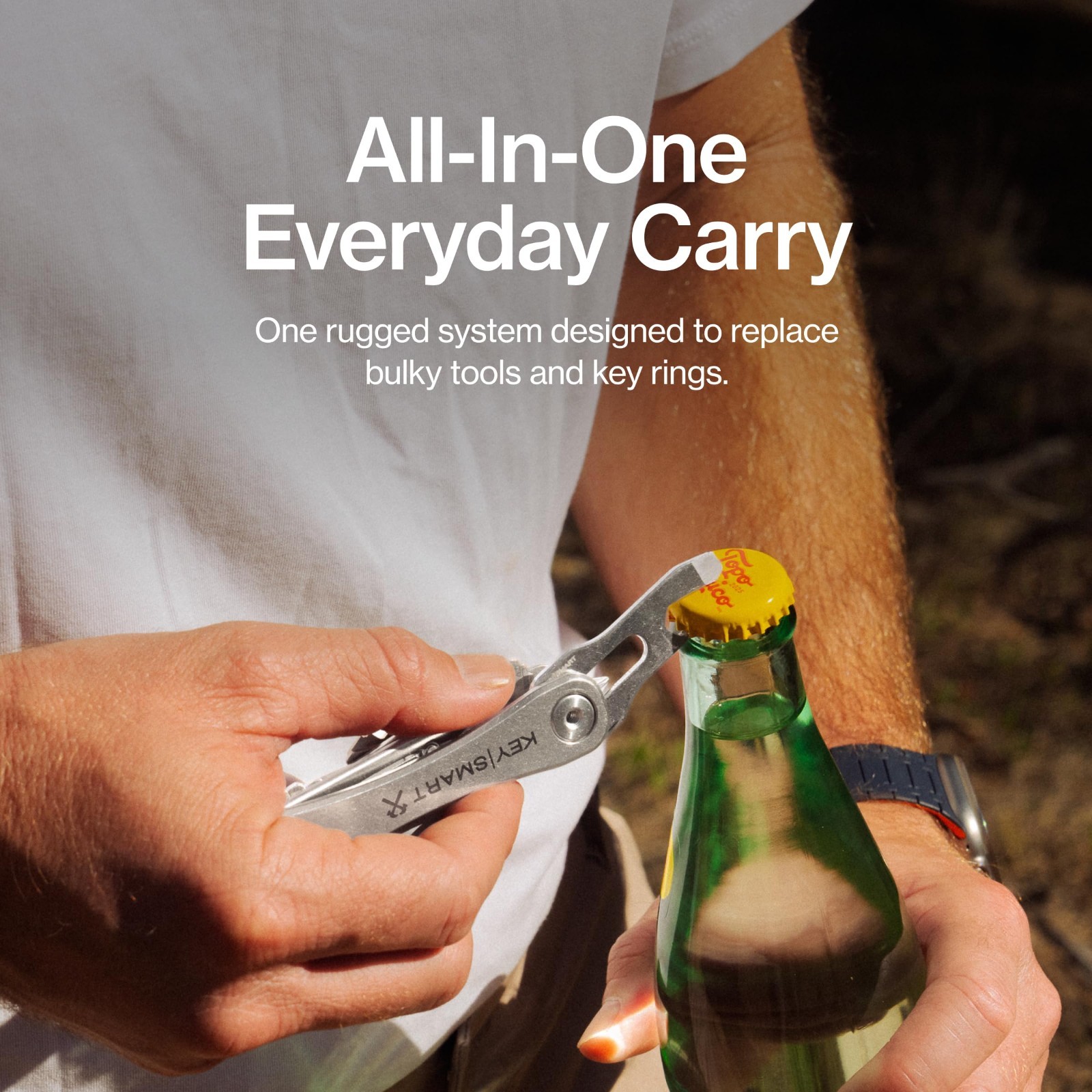 Rugged Keychain Multitool Organizer for EDC | Holds 14 Keys, Durable, Expandable