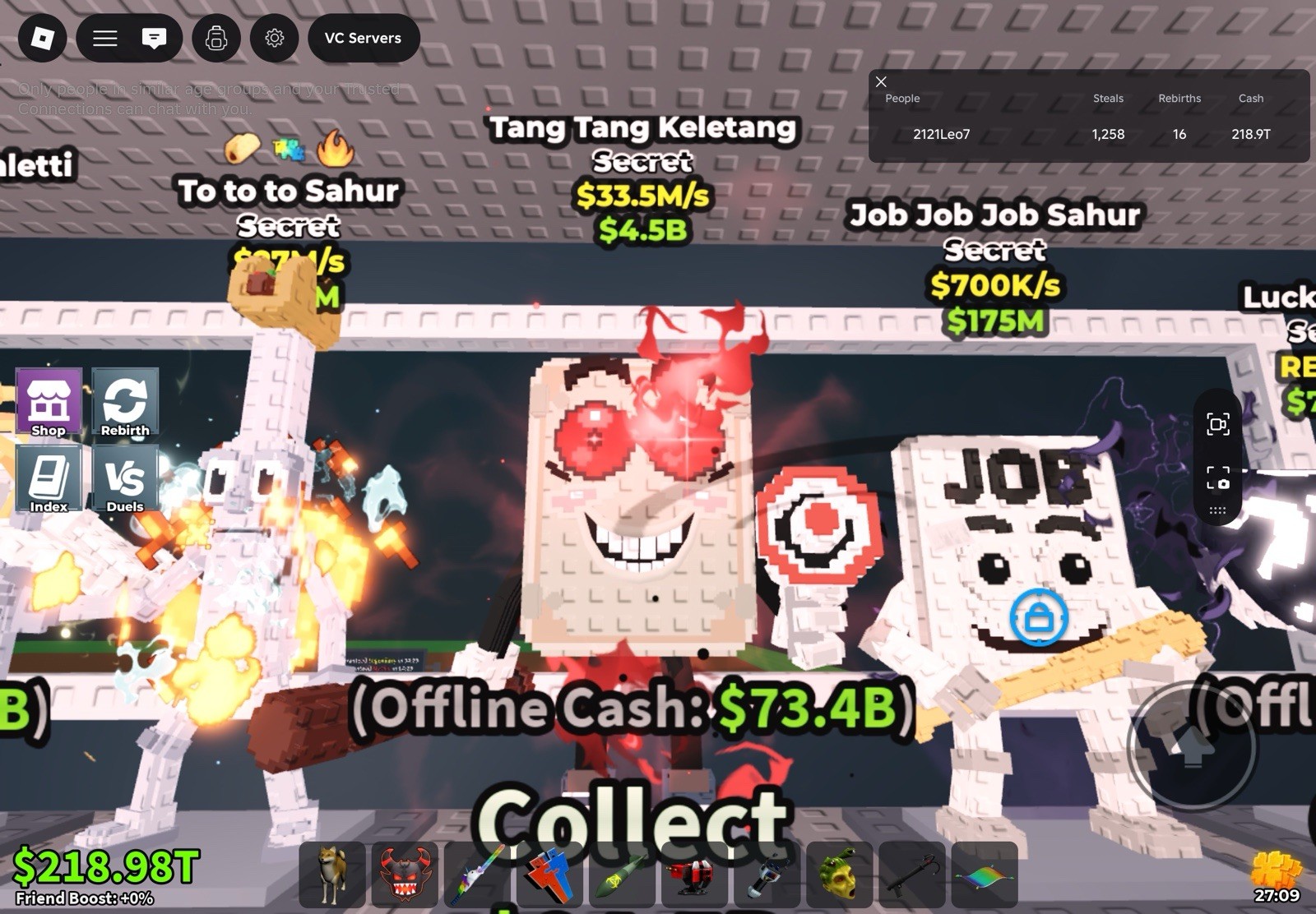 Roblox Secret Characters Tang Tang Keletang To to to Job Job Sahur Asset