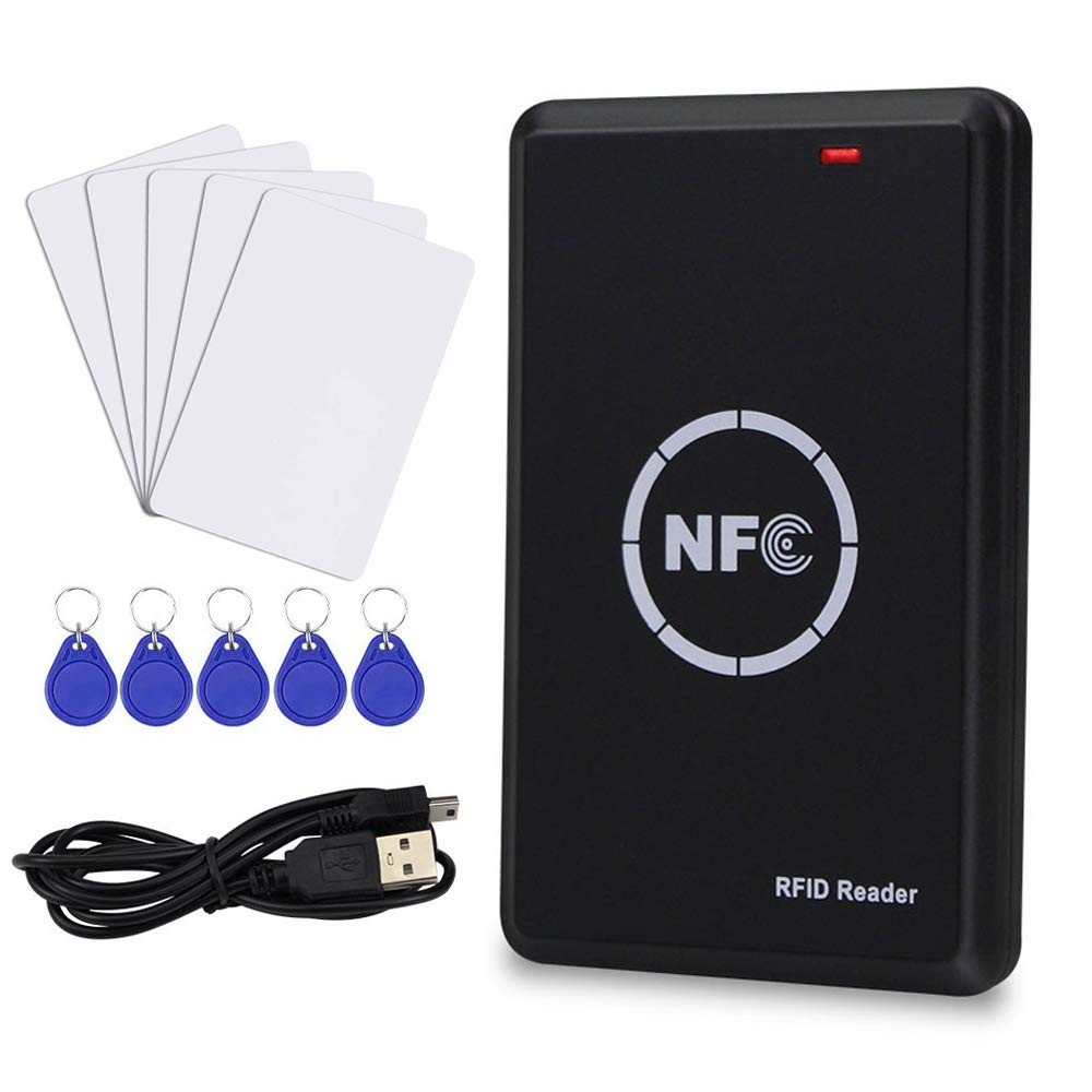 RFID NFC Duplicator, 125KHz Key fob Copier, RFID Smart Card Reader Writer, 13...