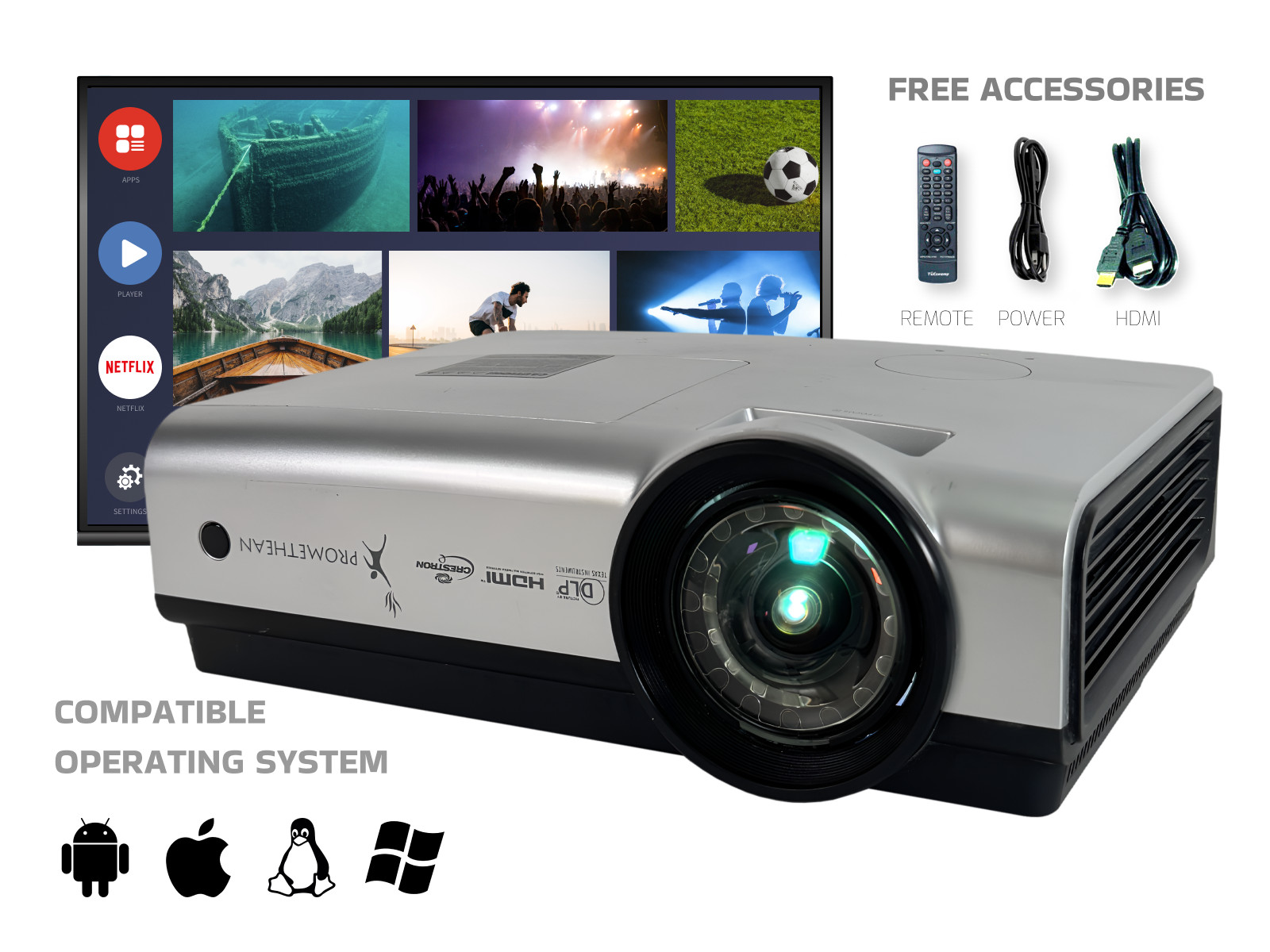 DLP Projector for Art Installations or Visual Design Studios 2500 Lumens WXGA 🎥