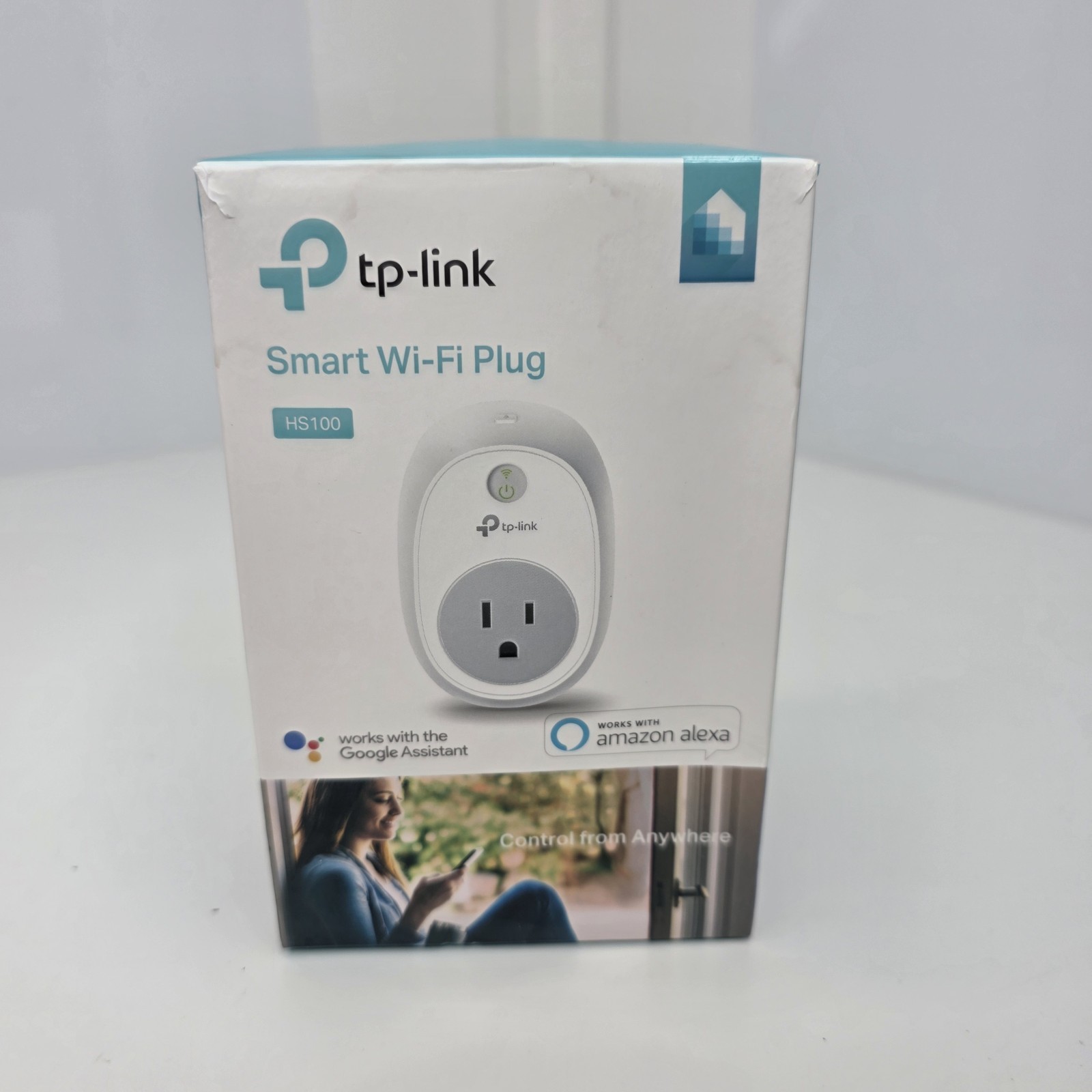 TP-Link HS100 Smart WiFi Plug Compatible W/ Alexa & Google Assistant - White