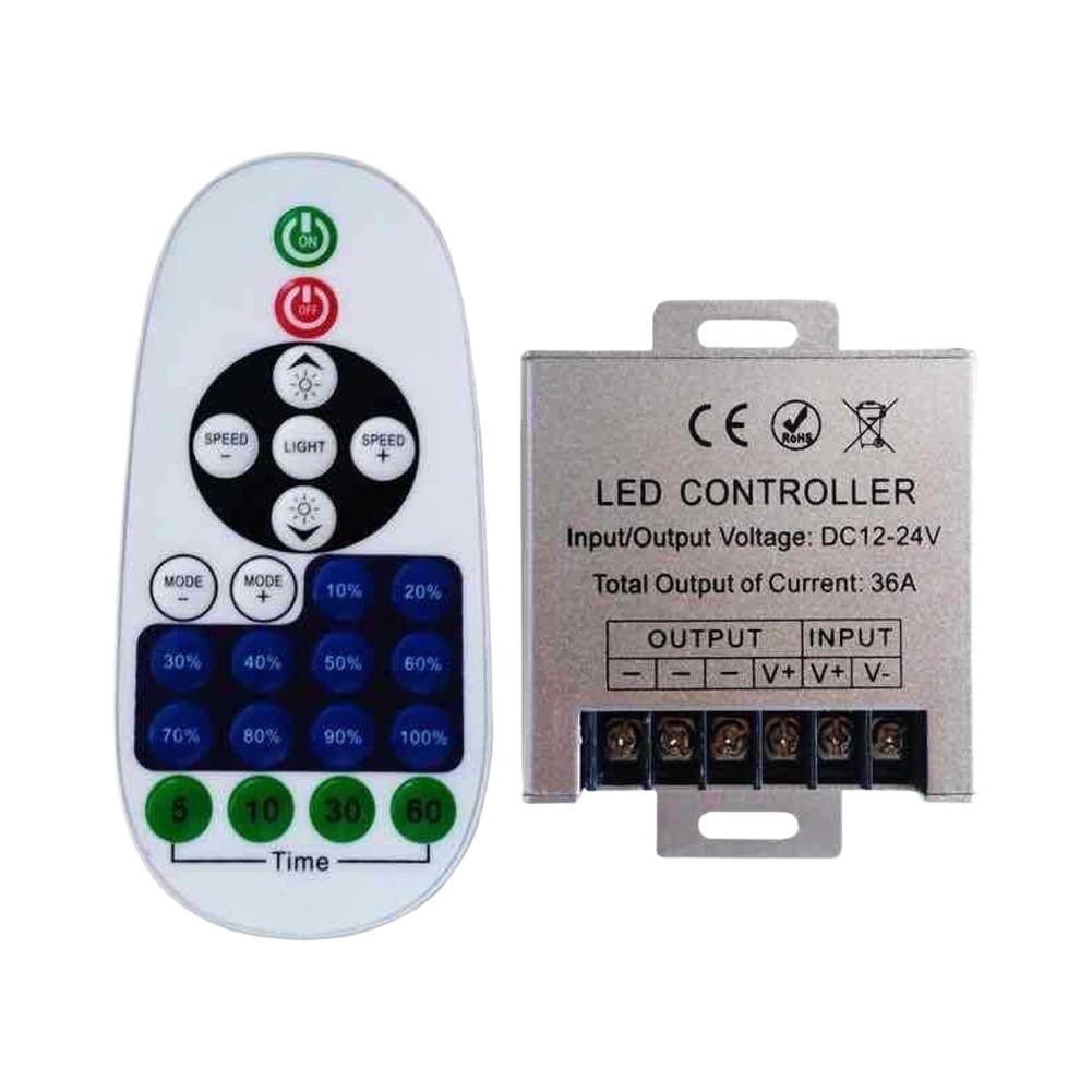23 Button LED Controller Aluminum Enclosure DC12 to 24V 36A Load Support
