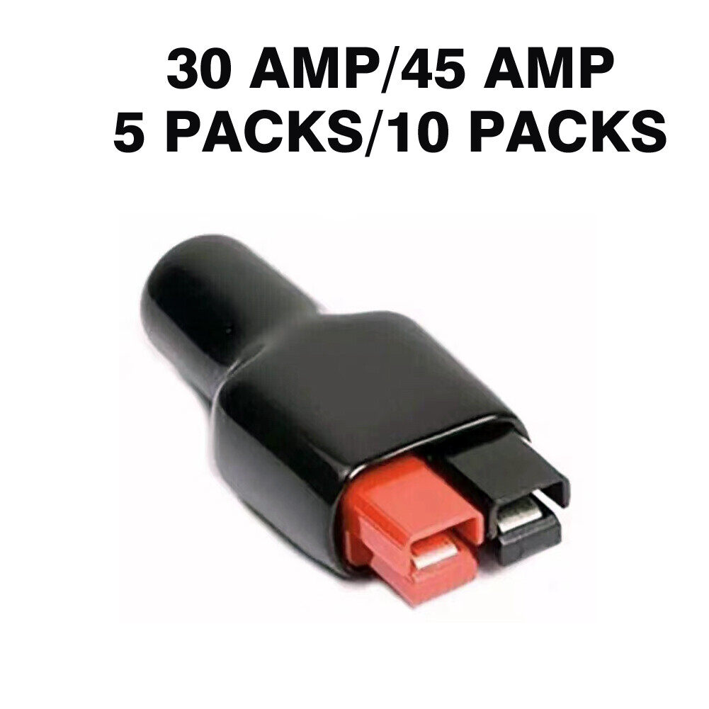 5/10 Packs 30A/45A Connector&Flame Retardant Cover Sleeve For Anderson Powerpole