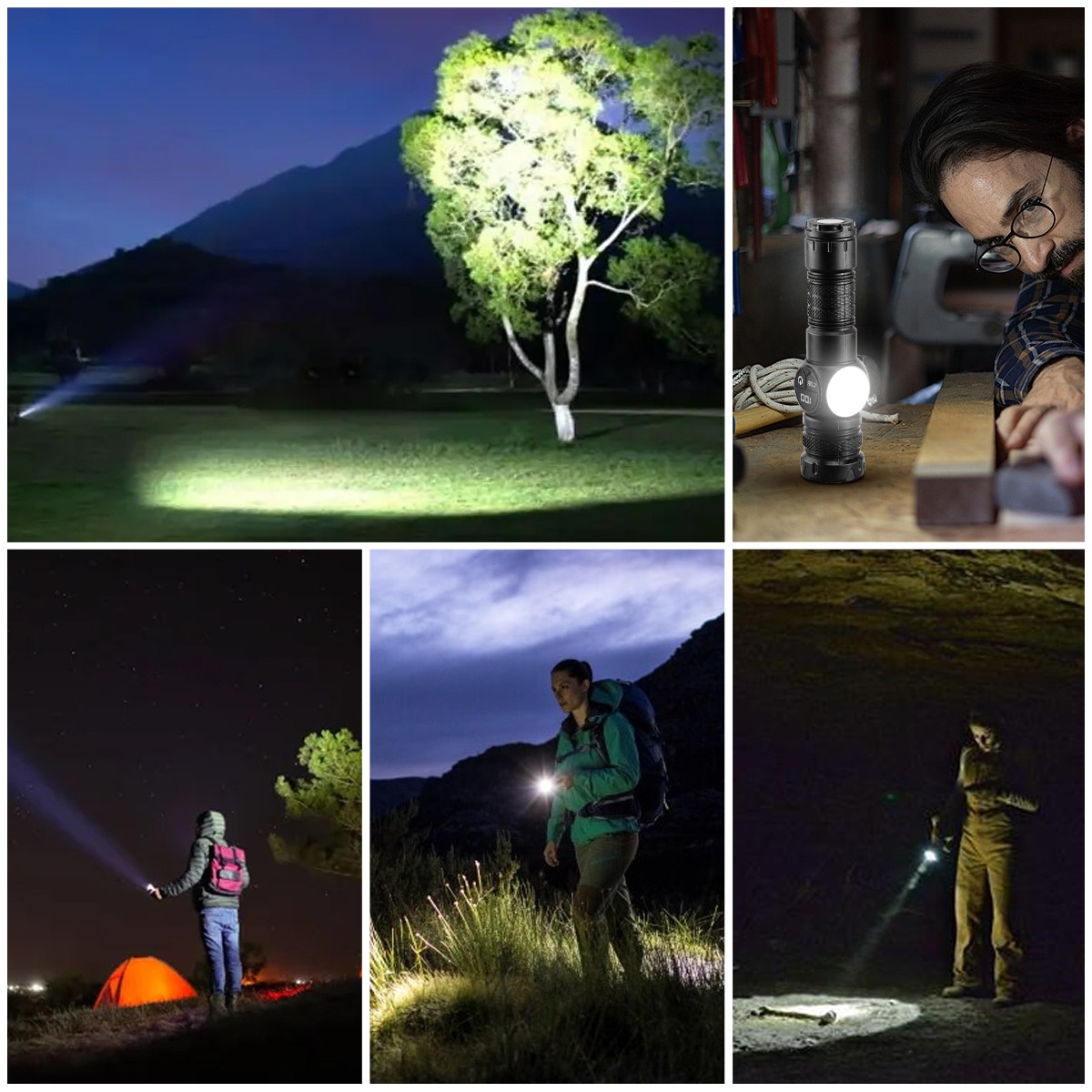 Super Bright 9900000Lumens LED Magnetic Flashlight Rechargeable LED Work Lights