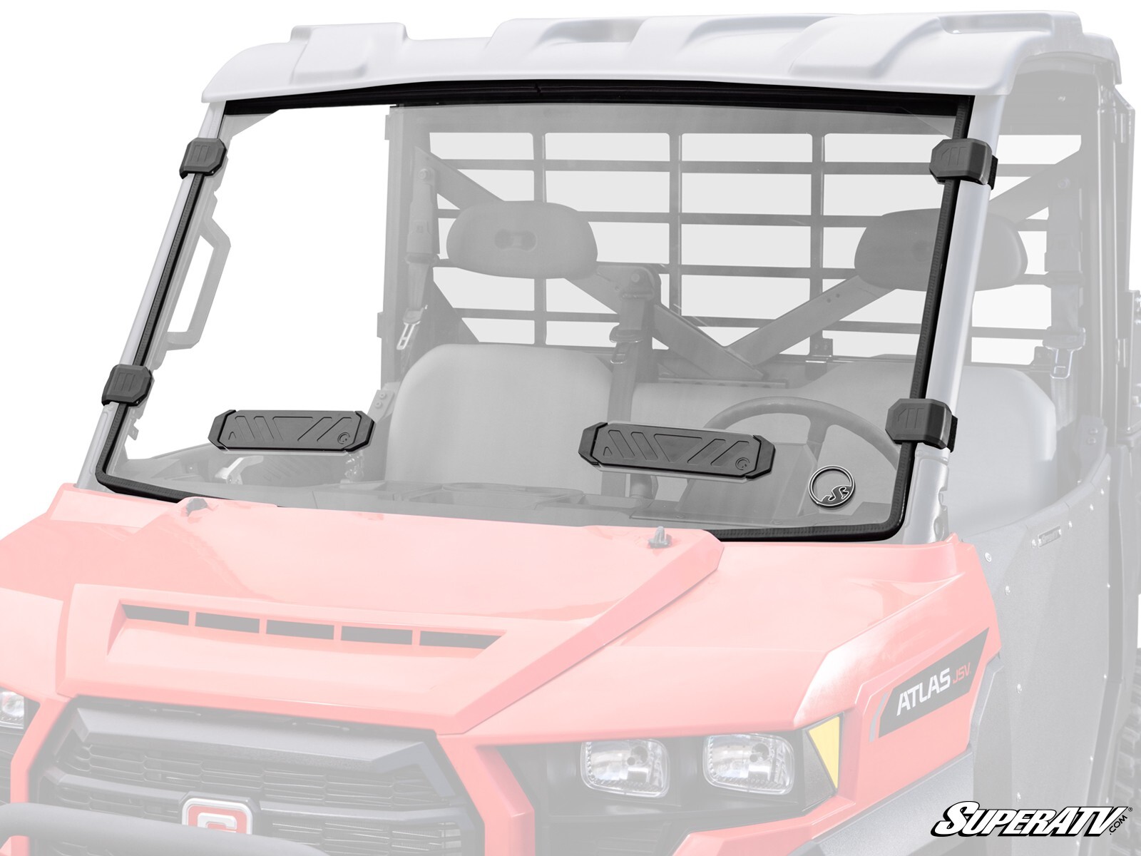 SuperATV Scratch Resistant Vented Full Windshield for Gravely Atlas JSV/2023+
