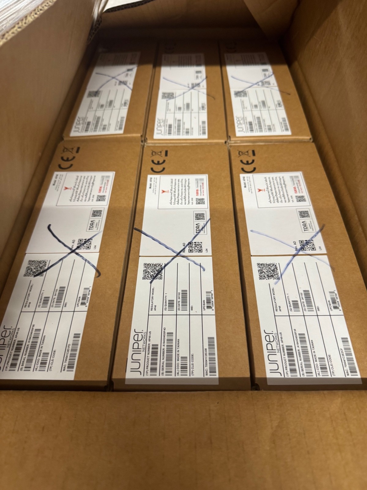Lot of 6 Juniper Networks AP43 Mist Wireless Access Point - White -Unclaimed