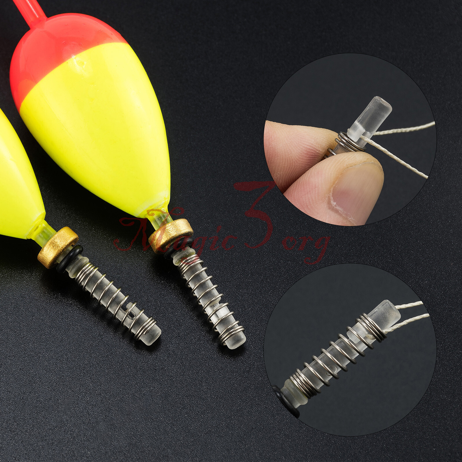6pcs Fishing Spring Slip Bobbers Balsa Wood Stick Floats Walleyes Crappie Tackle