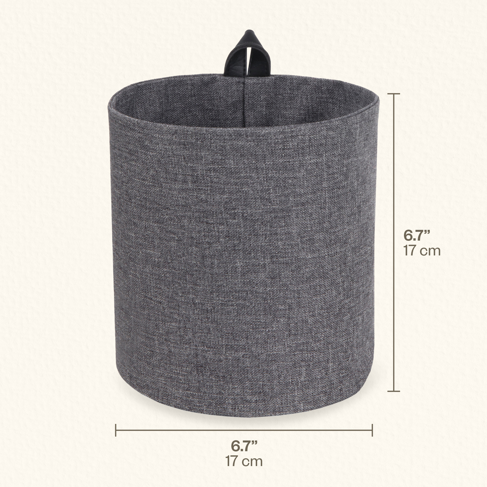 Bigso Soft Hang Around Hanging Storage Basket | Small | Grey