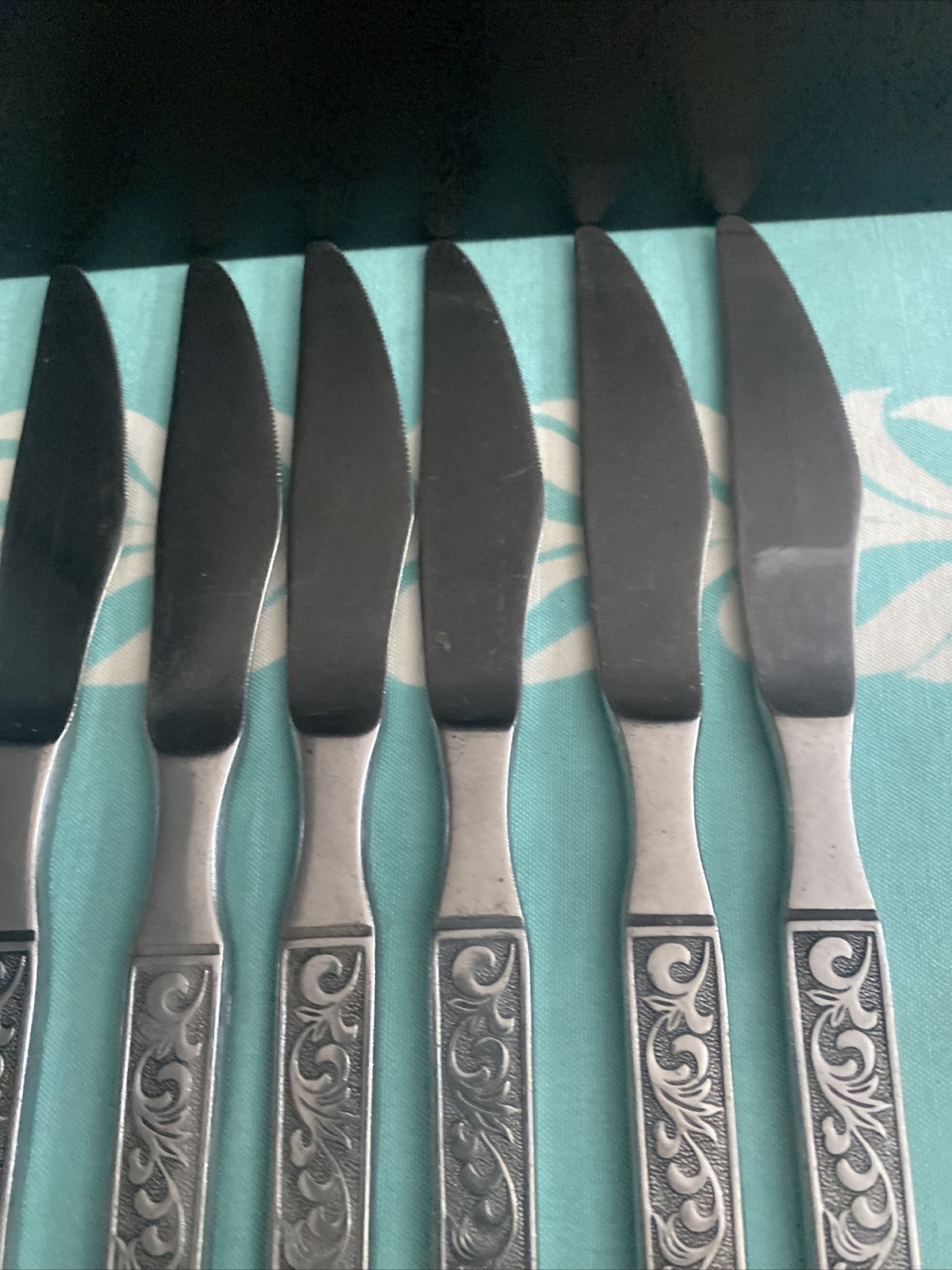 6 MONTEREY ~ Riviera Stainless Japan Dinner Knives Flatware