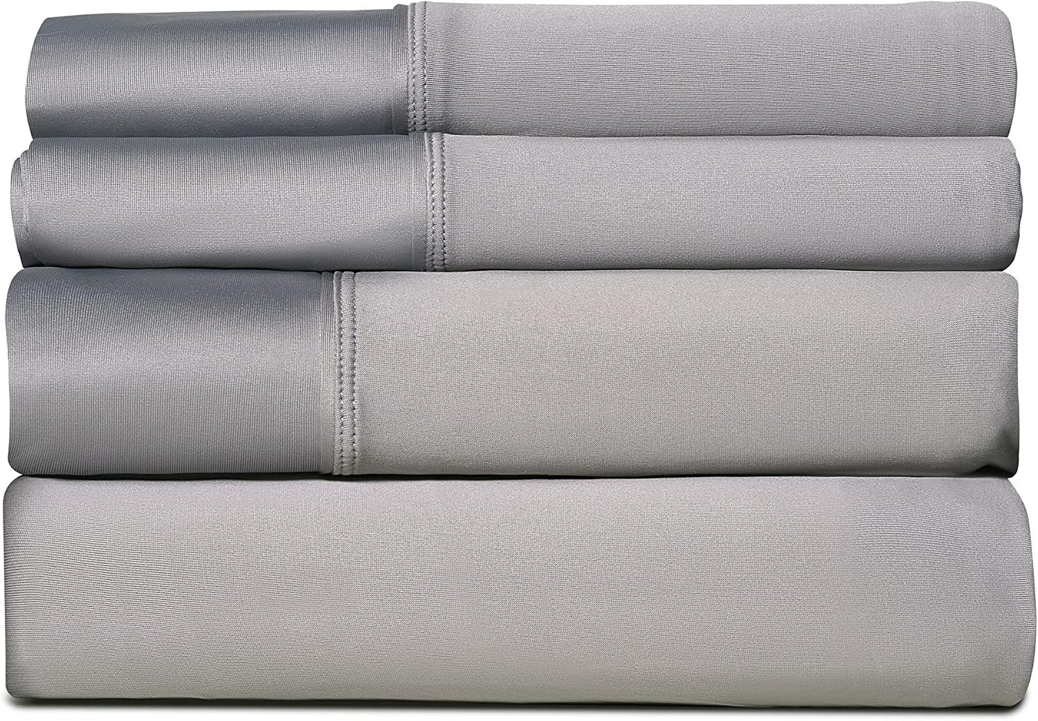 SHEEX Active Comfort Anti-Wrinkle Cooling Sheets, King/Cal King, Pewter | Oeko-T