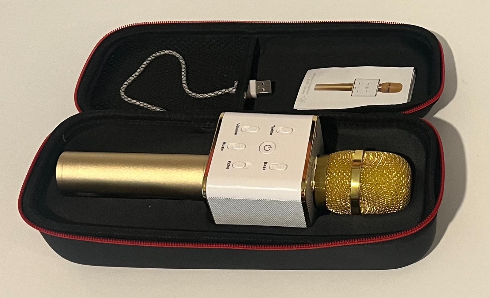 Wireless Bluetooth Karaoke Microphone,3-In-1 Portable Handheld Karaoke Mic Speak