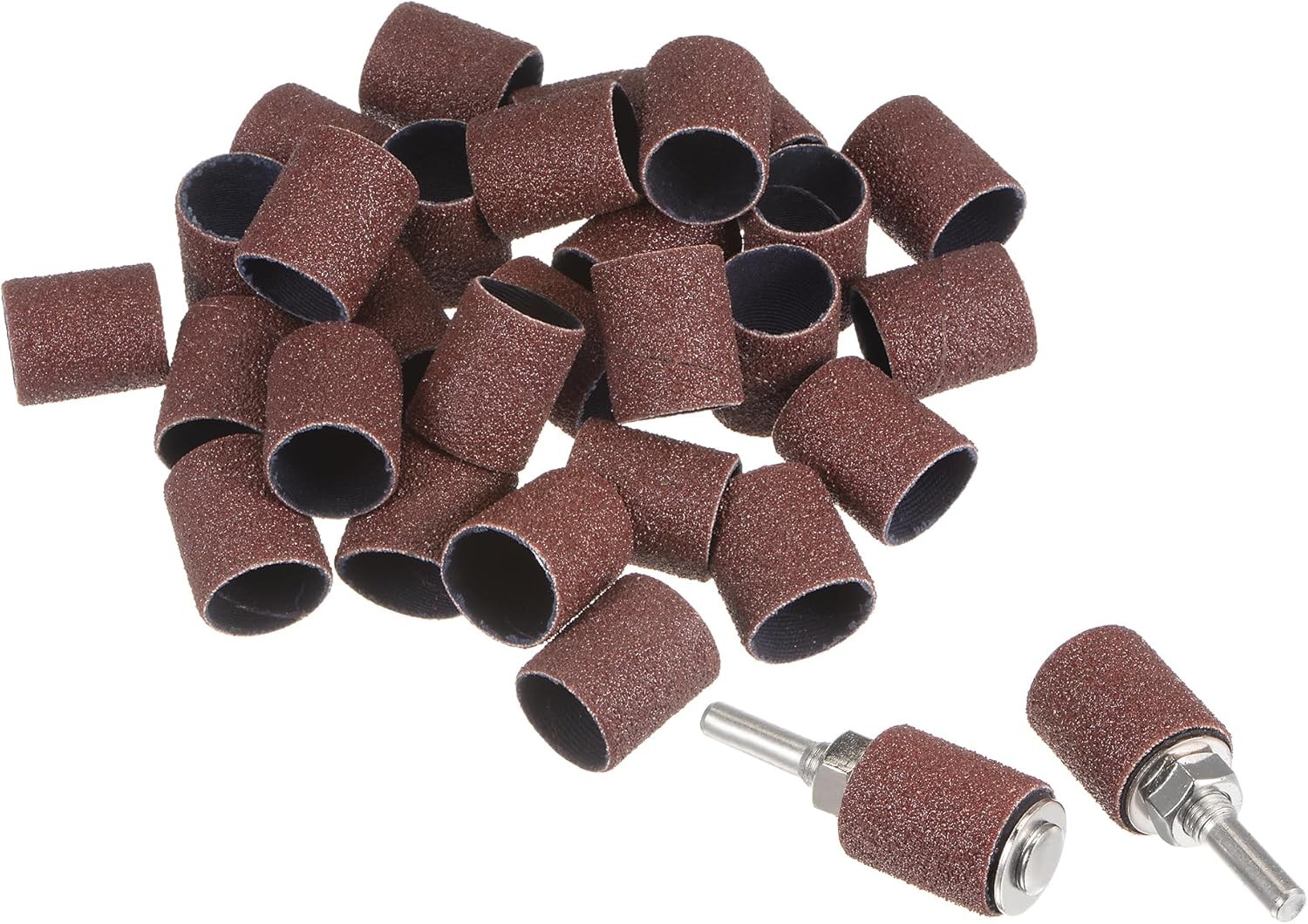 uxcell 30 Pcs 3/4 Inch Sanding Sleeves Sandpaper Set 80 Grit 80 Grit, Red