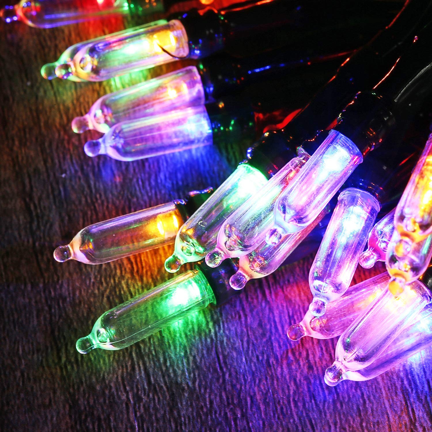 Christmas Lights Multicolor 2 Pack 17.94ft 50 Led Christmas String Lights Batter