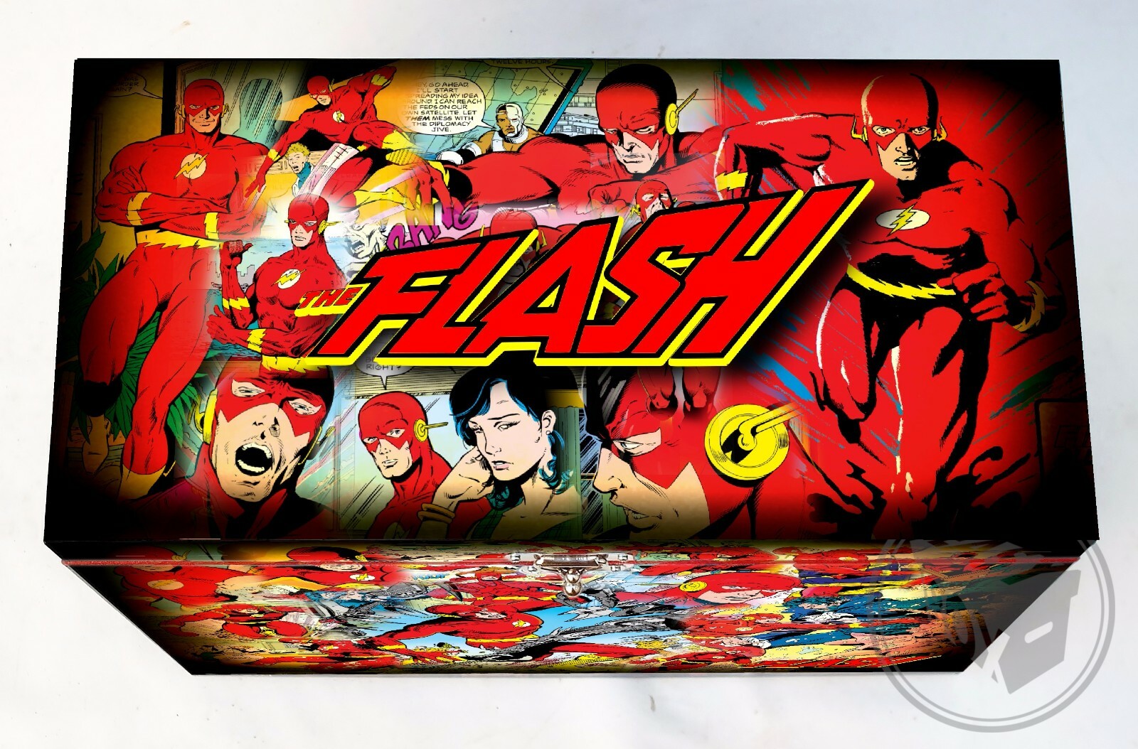 The Flash 80's - Large Comic Book Hard Box Chest MDF