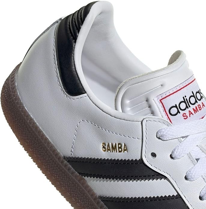 adidas Unisex Samba Indoor Sneaker, White/Black/Vivid Red, 11 US Men - NEW