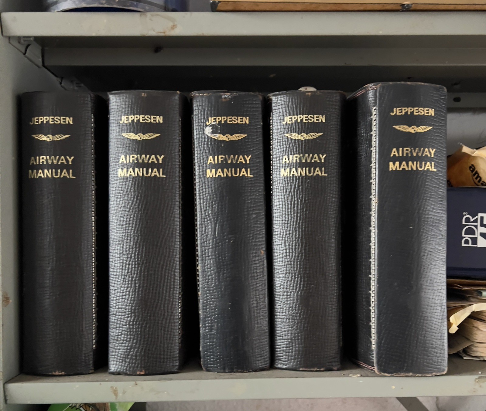 Vintage Set Jeppesen Airway Manuals Binder Notebook Aviation Airlines Good Shape
