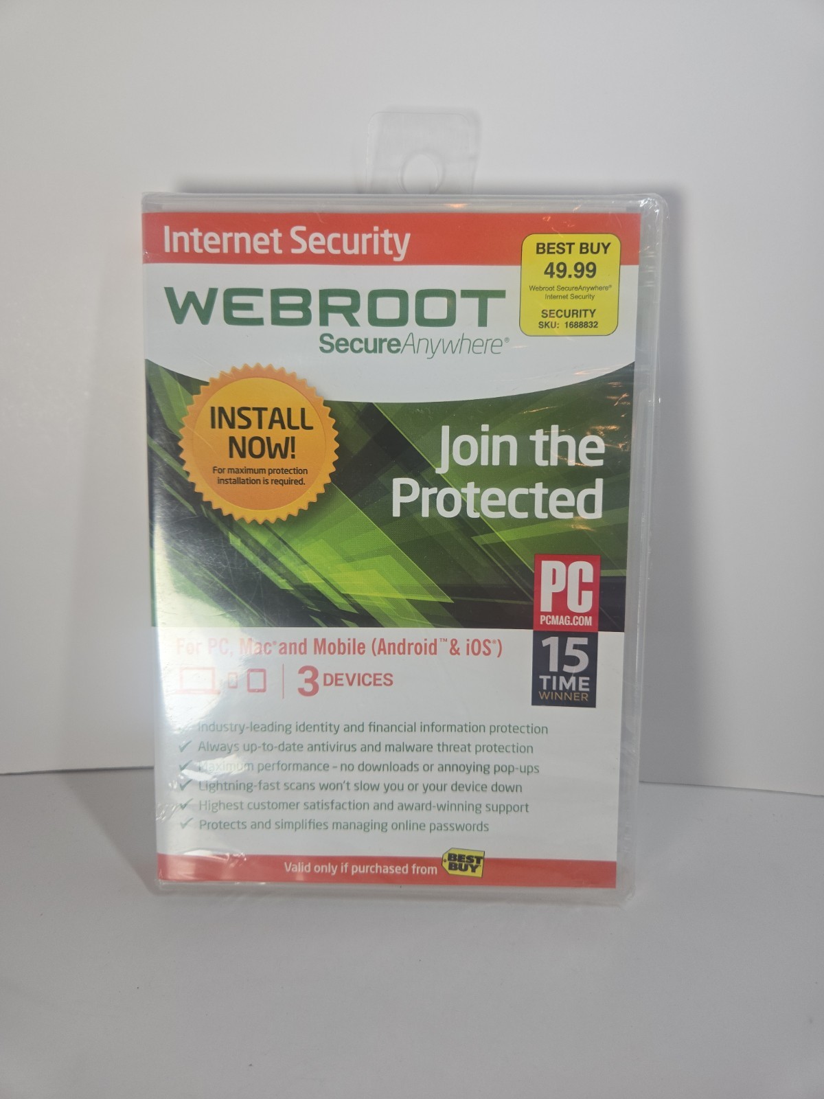 Webroot SecureAnywhere Internet Security - Full Version for Windows & Mac Sealed
