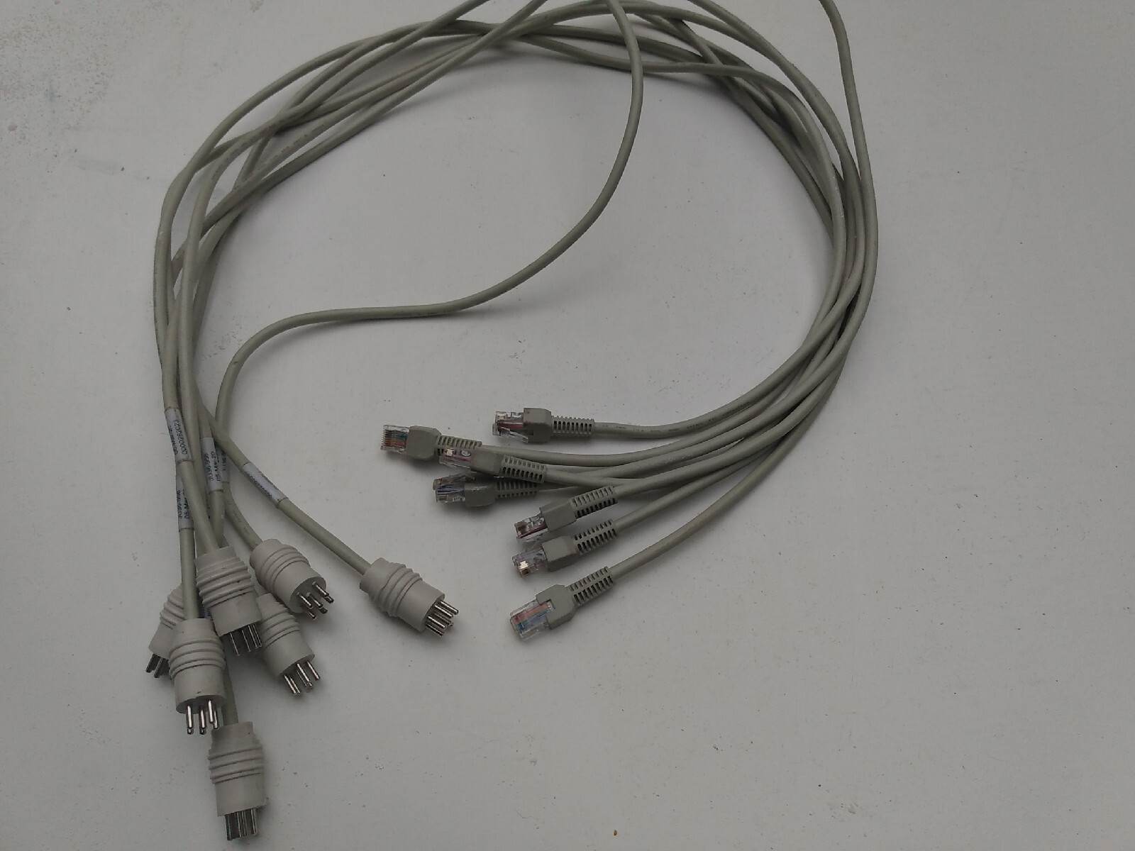 Lot Of 7 Used Curbell Nurse Call Cord JU36-958 Hospital Station Staff Plug