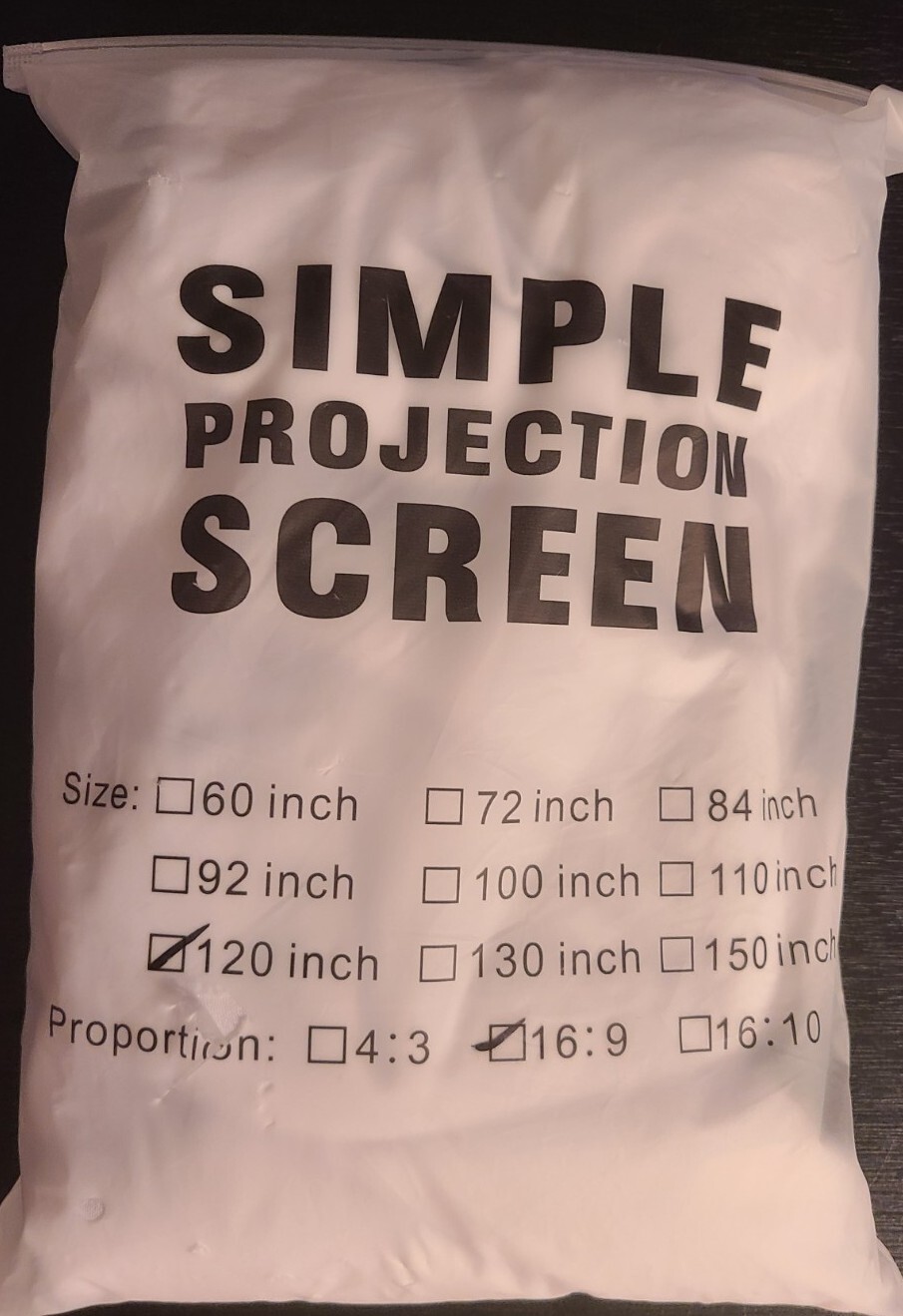 120 Inch 16:9 Ratio Simple Projector Screen