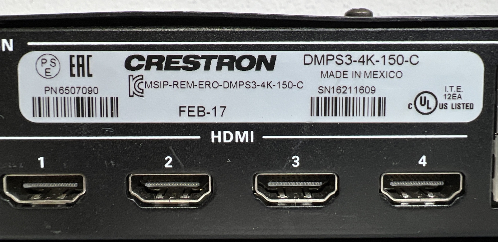 3x Crestron 3SERIES DMPS3-4K-150-C Digital Media System Switch *read*