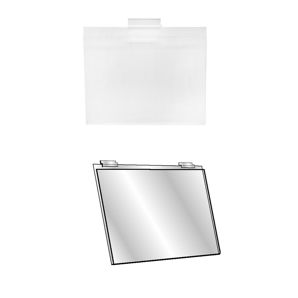 Clear Acrylic Slatwall Lucite Frame Retail Display Shelf Fixture 12Pc 5-1/2 x 7"