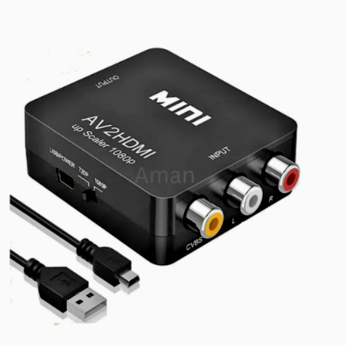 RCA to HDMI Converter Adapter AV 1080P For TV Audio Video Composite CVBS AV2HDMI