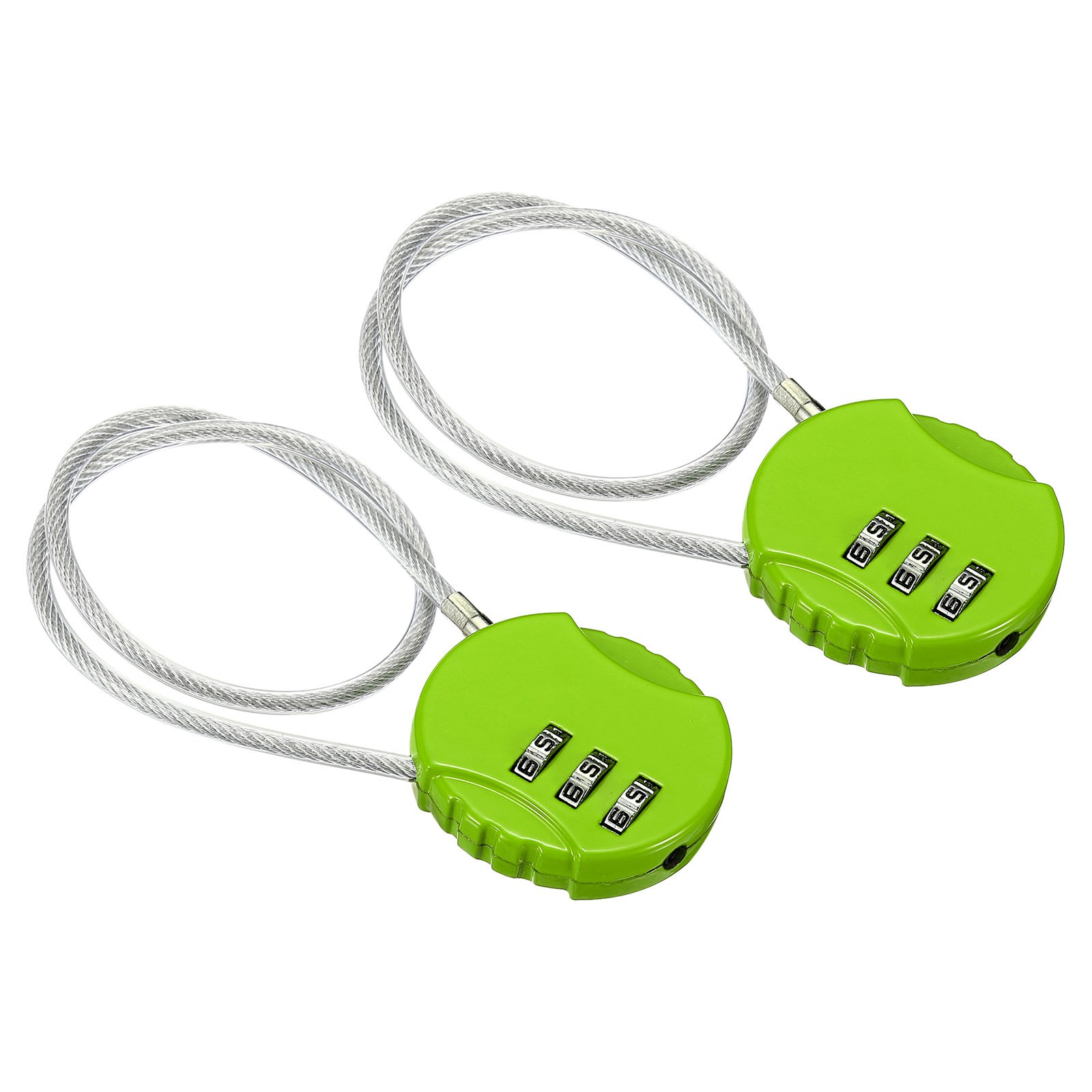 Small Combination Block 11.8", 2pcs 3 Digit Luggage Lock, Green