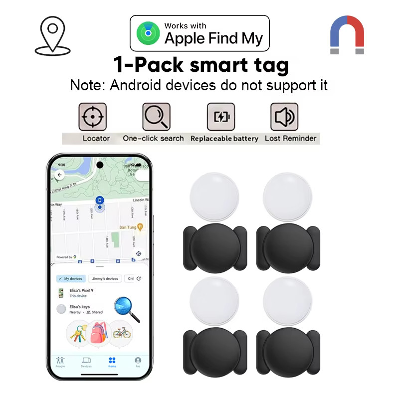 Mini GPS Tracker-Car Tracker Device,No Subscription,for Car,iPhone,Pet,Bag,Kids
