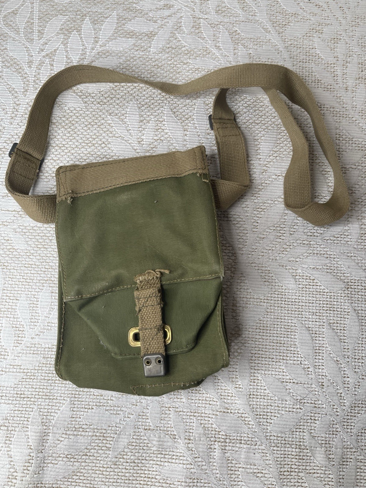WW2 British Light II Respirator Gas Mask Bag Pouch 1943 Dated