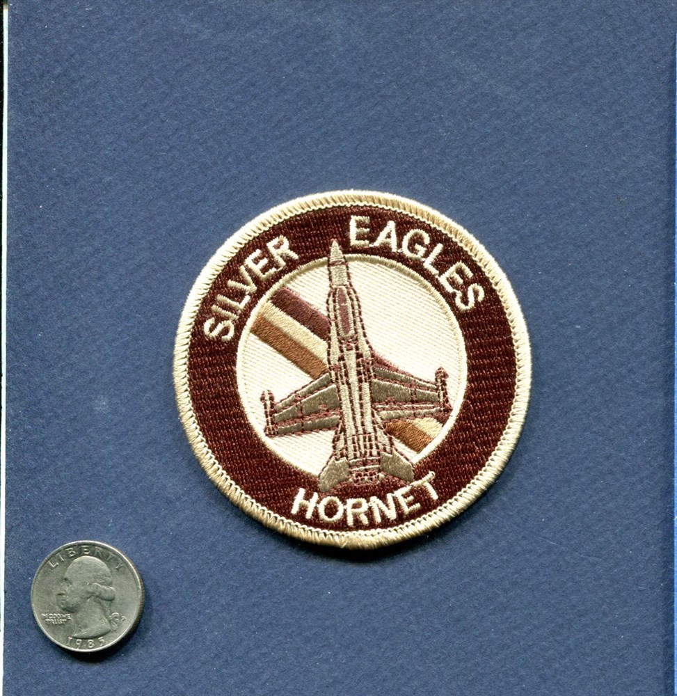 Original VMFA-115 SILVER EAGLES F-18 Hornet USMC Desert Squadron Bullet Patch