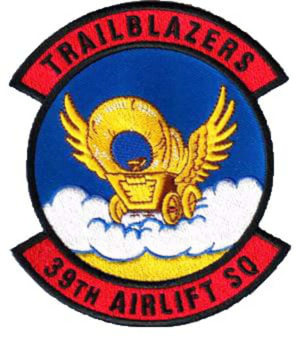 39th Airlift Squadron TRAILBLAZERS Patch – Sew On, 4.25 in
