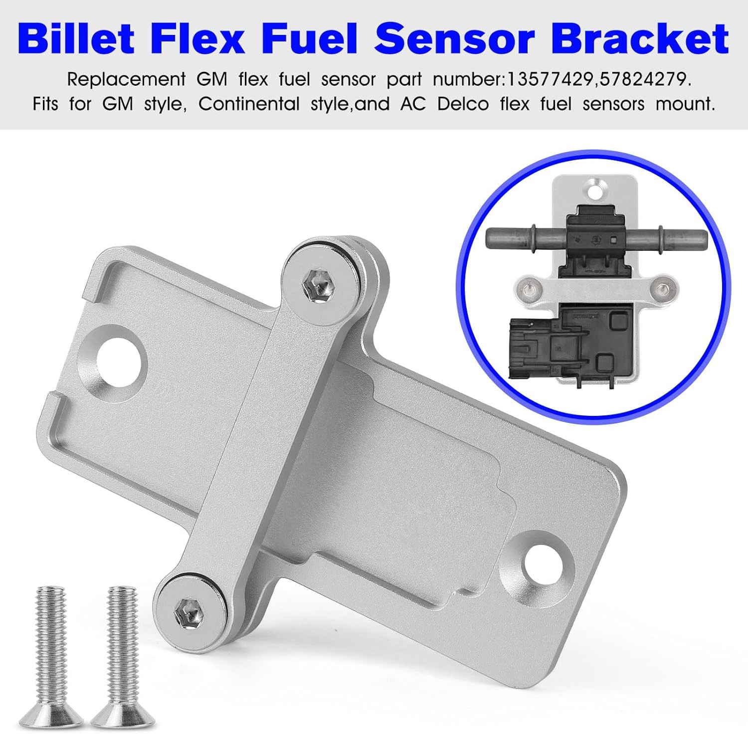 Flex Fuel Sensor Mount for GM Billet with Screw