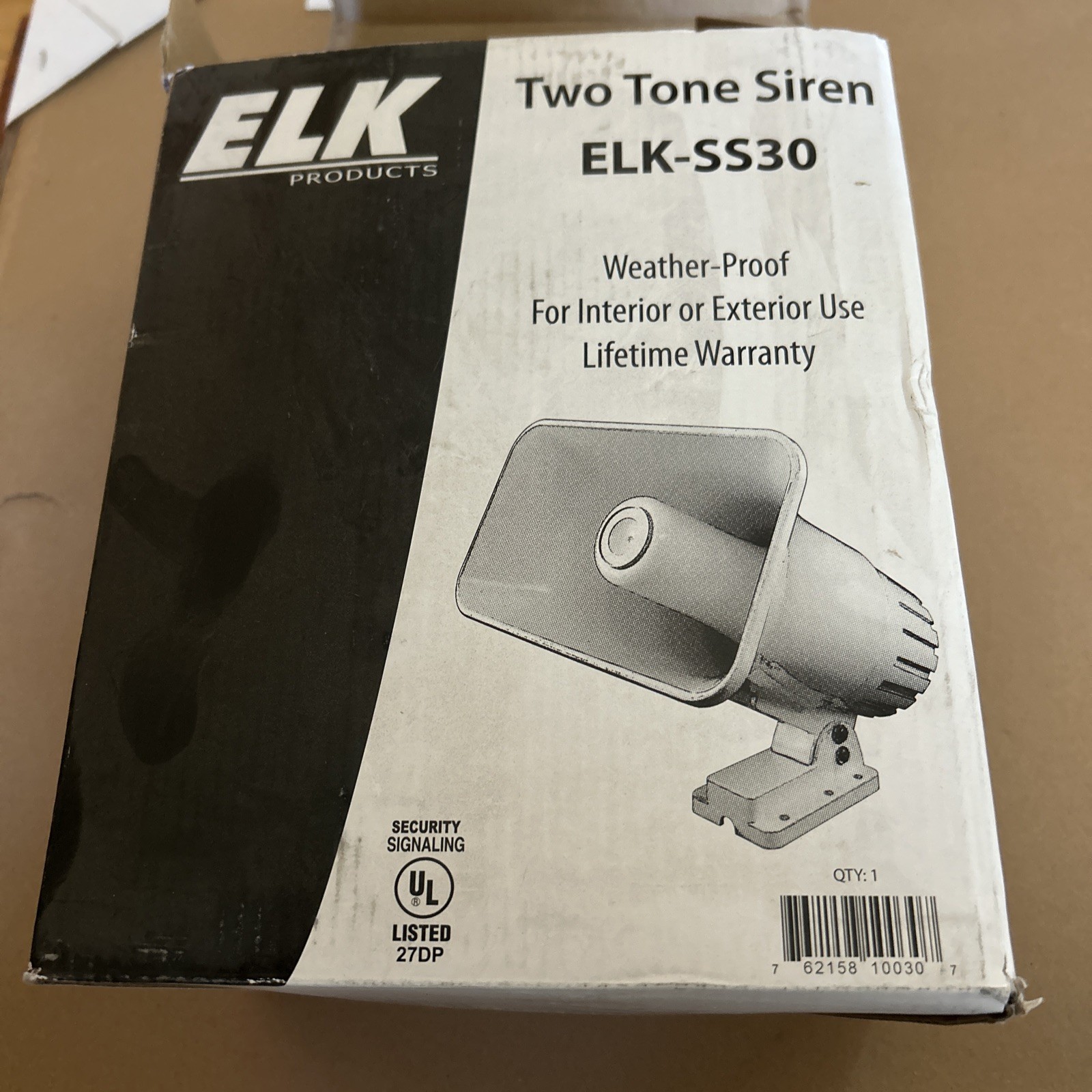 ELK Products Two-Tone Weather-Proof Siren Alarm Speaker ELK-SS30
