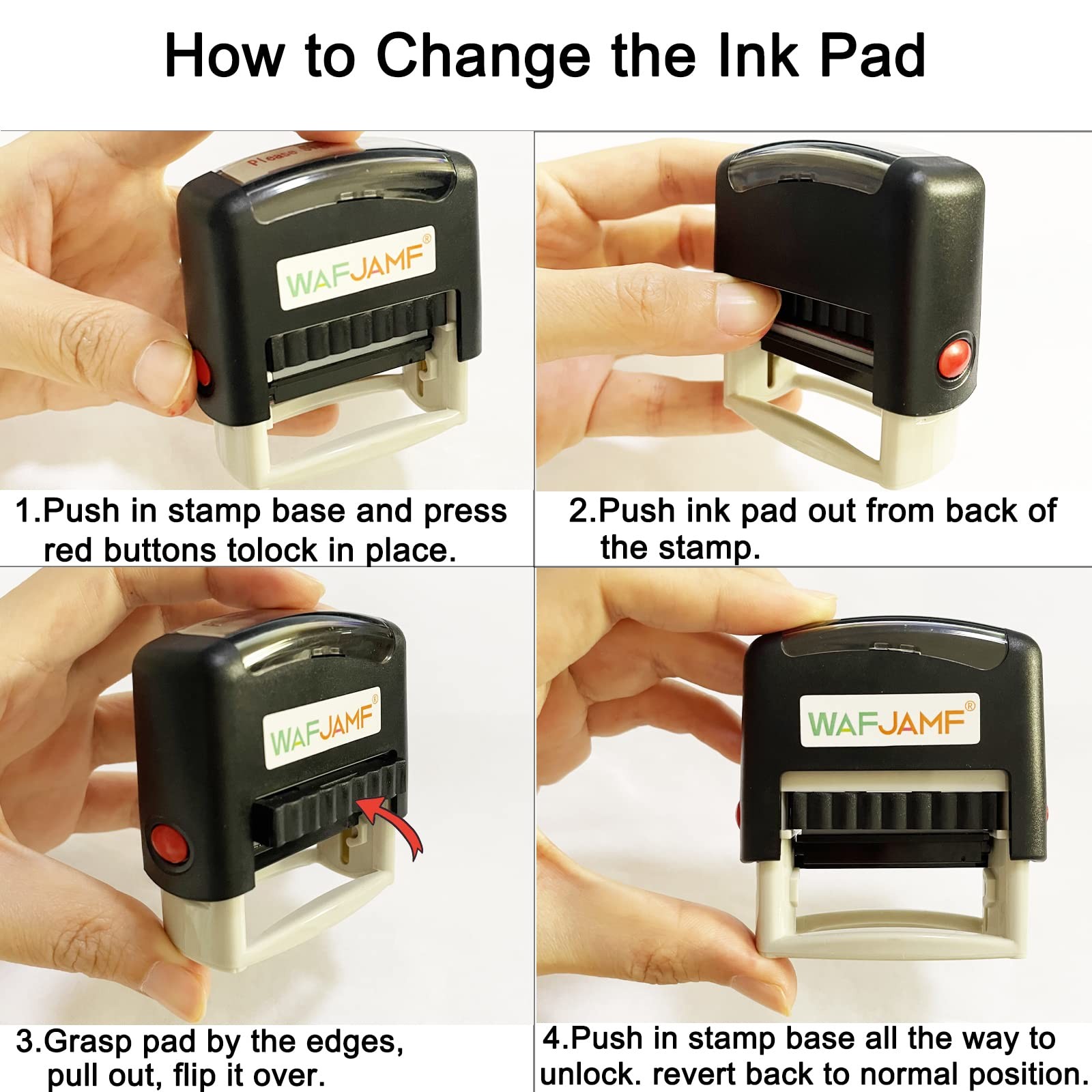 Paid Message Stamp Self-Inking Rubber Office Stamp Red Ink Medium
