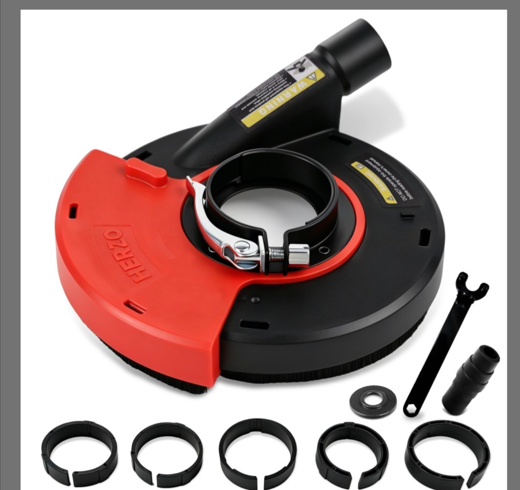 Herzo 7" Universal Surface Grinding Dust Shroud for Angle Grinders GT119180C