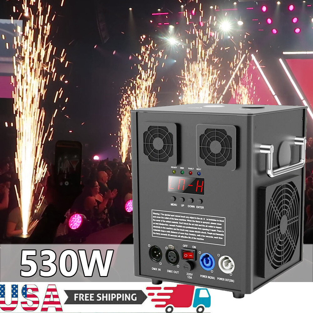 700W Cold Spark Machine DJ Wedding Firework Stage Effect Machine DMX Flight Case