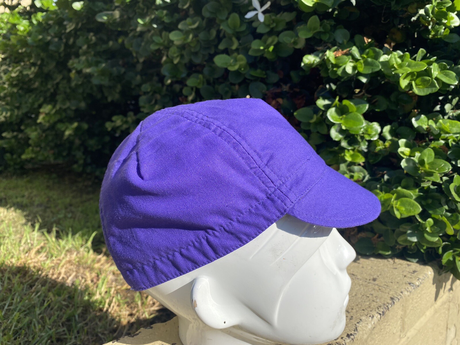 CYCLING CAP 4 PANELS COLOR PURPLE HANDMADE IN USA L M S
