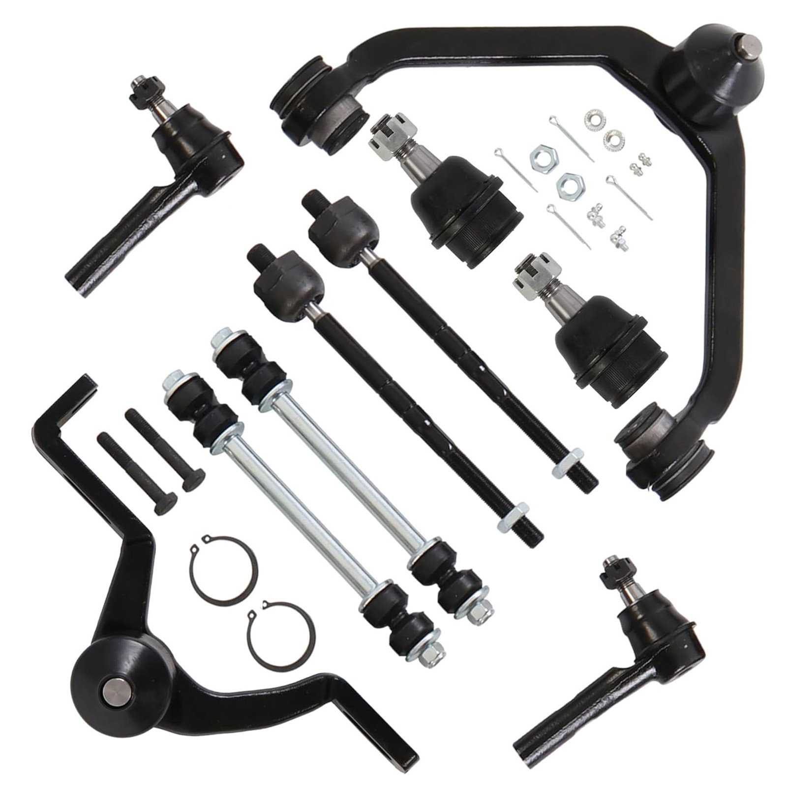 Suspension Kit 10x Front Control Arm Outer Inner Tie Rods Lower Ball Joint Sway