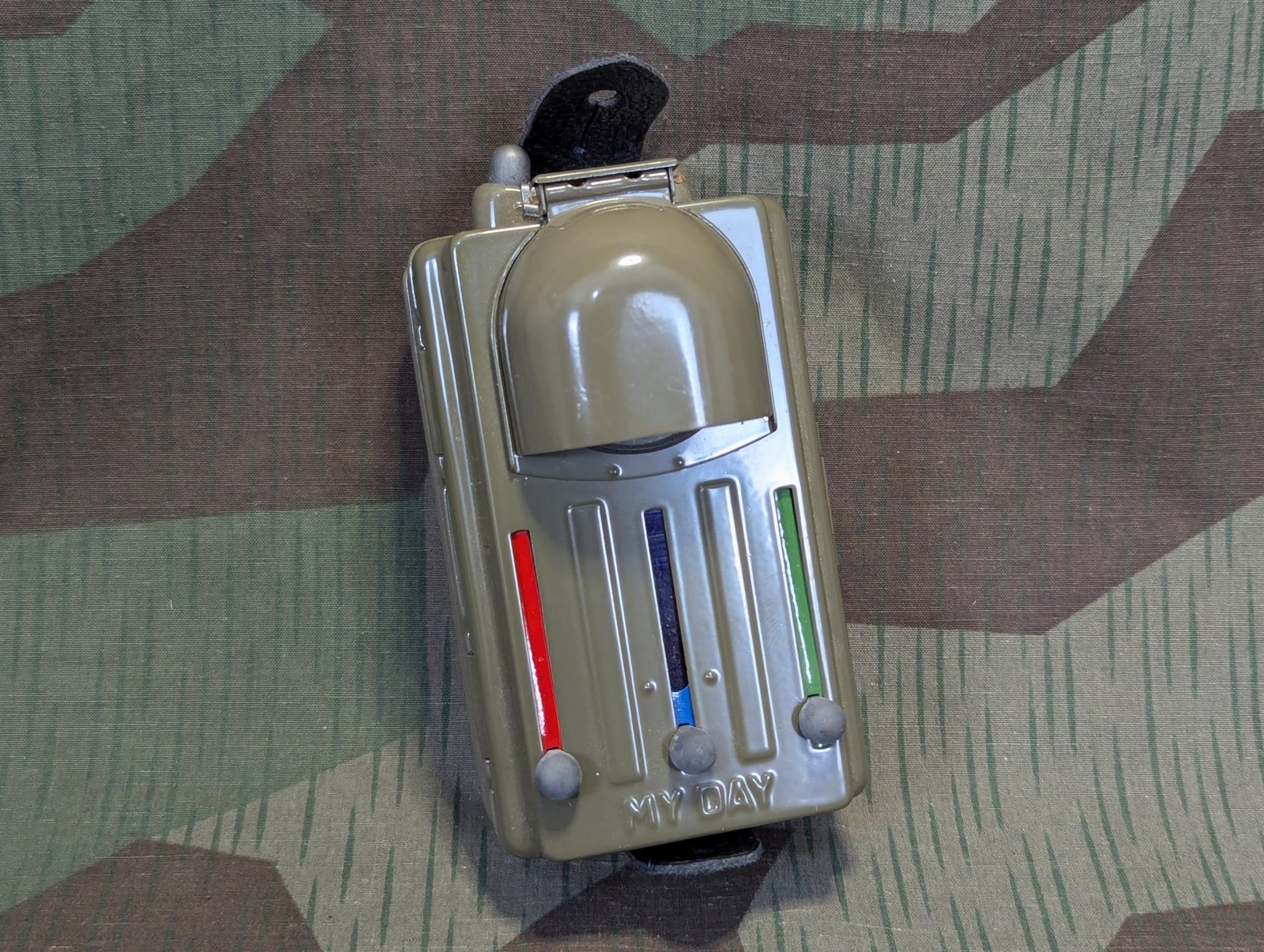 Vintage MYDAY Military Flashlight D Battery Based on WWII German Design Army