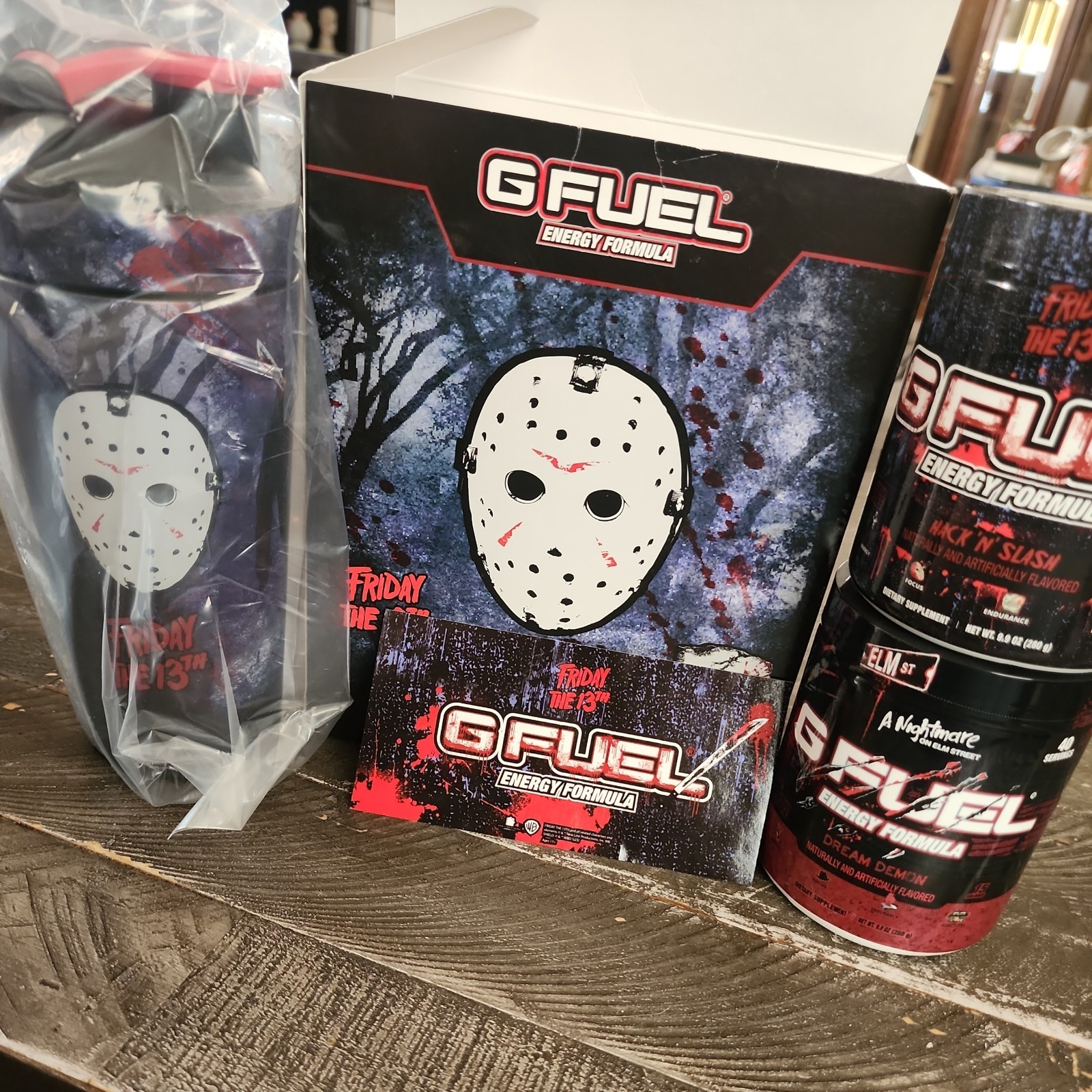GFUEL Jason Friday The 13th Collectors Box Complete W/ Elm Street Tub