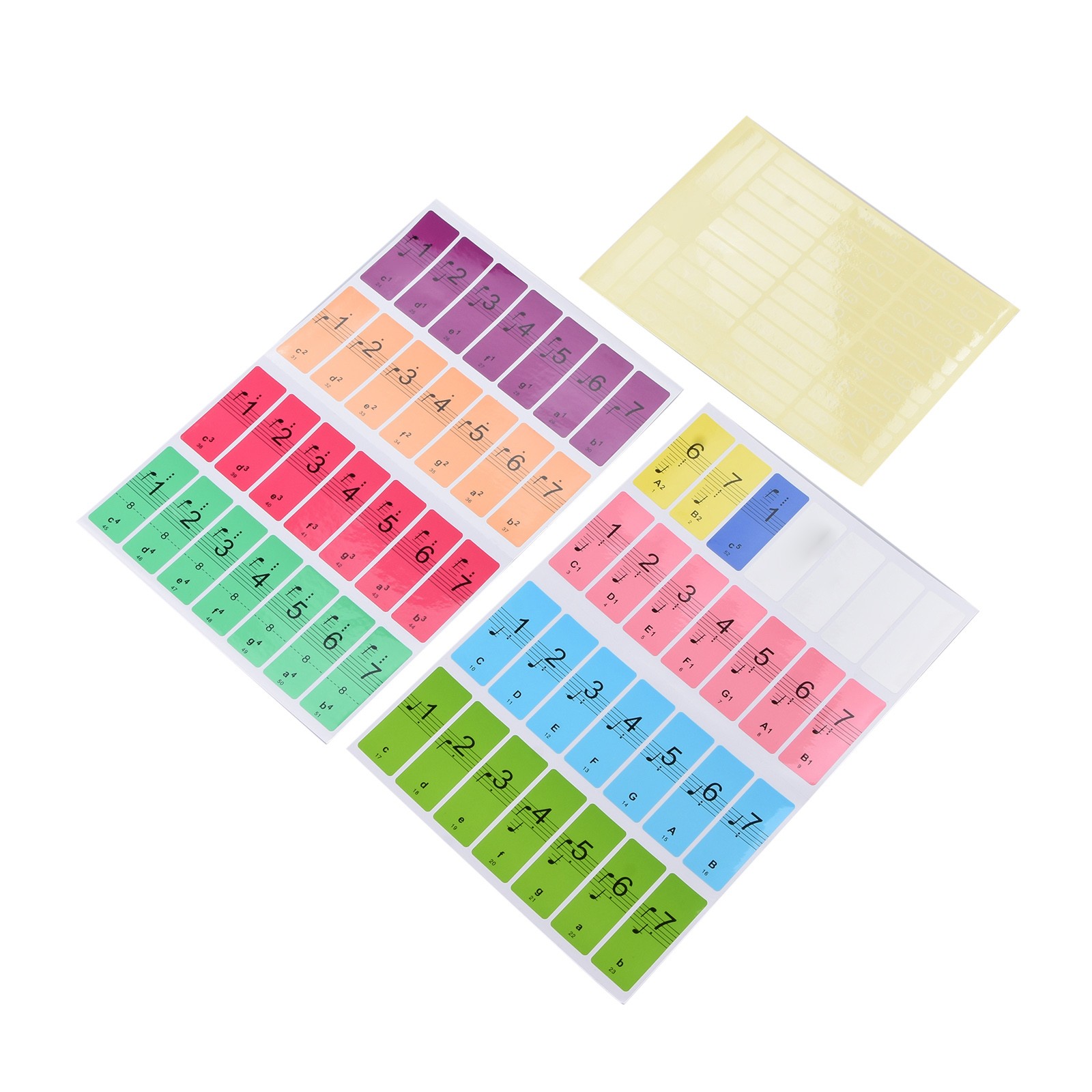New Beginner's Piano Sticker 88-Keys Electronic Keyboard Note Removable Labels
